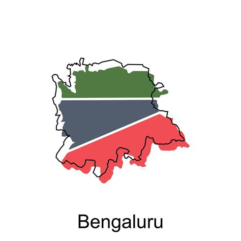 Bengaluru Map Illustration Design Vector Template With Outline Graphic