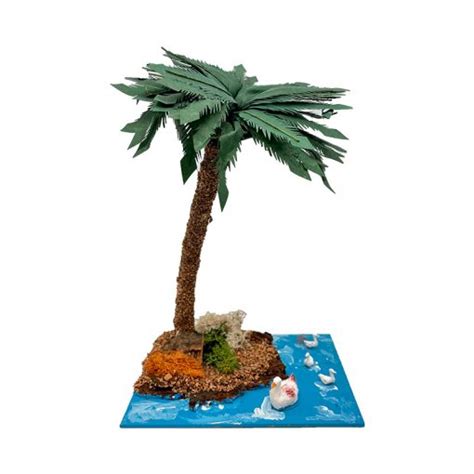 Palmera 26 cm con río para belén Belenes No solo fiesta