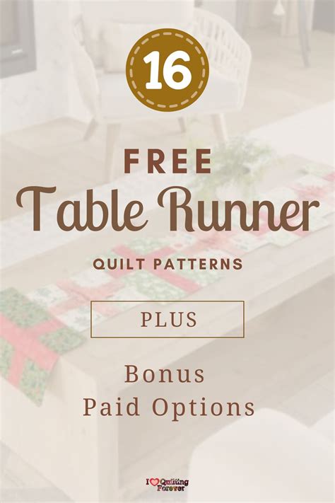 Top Free Table Runner Quilt Patterns Bonus Patterns For Sale