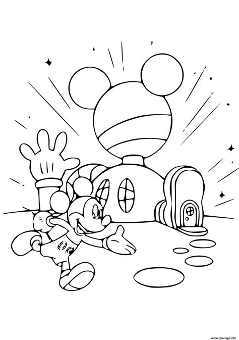 Coloriage Maison De Mickey Dessin Maison Imprimer