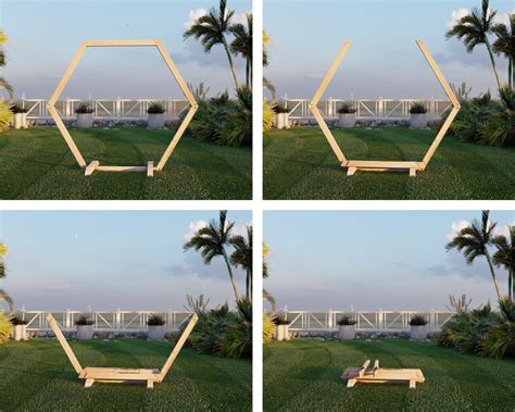 Portable Hexagon Wedding Arbor DIY Plans Collapsible Arch Build