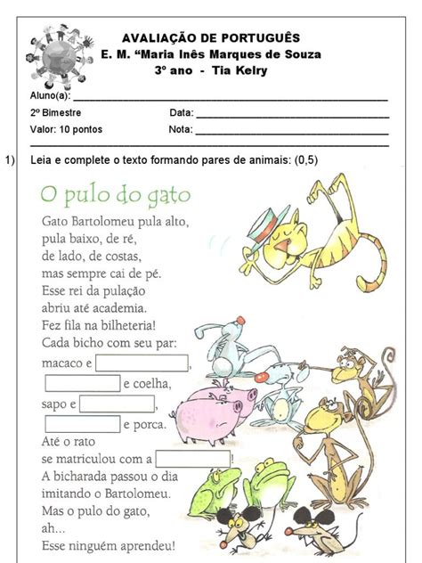 Texto O pulo do gato Leitura e Interpretação de texto Gênero e Grau