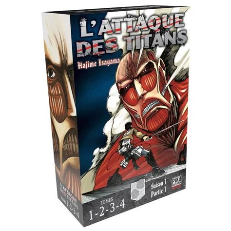 L Attaque des Titans Coffret T01 à T04 Coffret 4 tomes Cdiscount