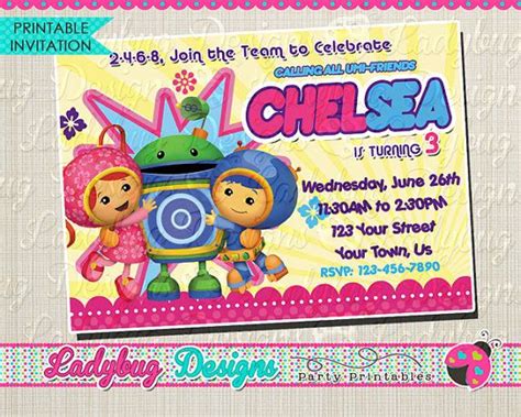 Team Umizoomi Invitation Digital File By Ladybugprintable 750 Team