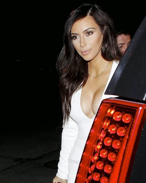 Kim Kardashian In White Looking Hot In Los Indian Cinema Gallery