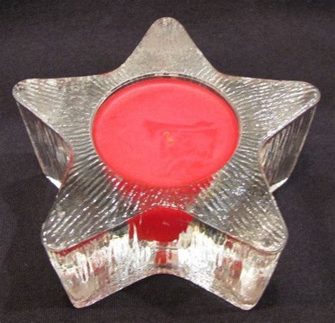 Vintage Avon Starbright Candle Holder Bayberry Star Candle Holder Glass Candle Holder Star