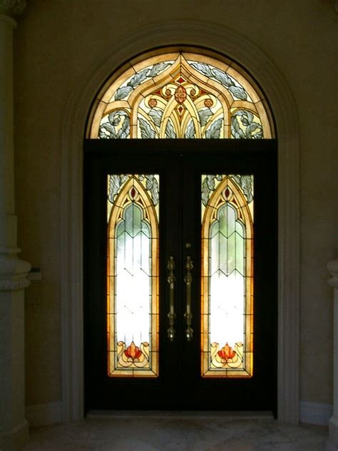 Stained Glass Entry Doors And Transom In A Moorish Style For This