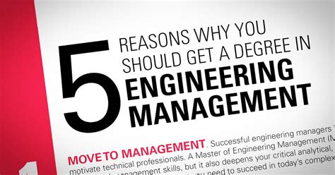 5 Reasons Why You Should Get A Degree In Engineering Management