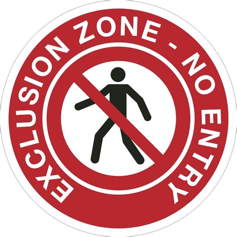 Exclusion Zone Floor Graphic Sign Shop Ireland Css Signs