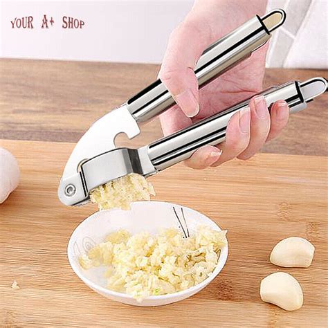 Garlic Press Crusher Squeezer Masher Mincer Stainless Steel Manual