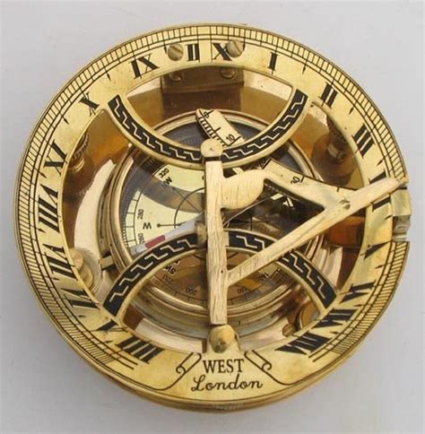 Nauticalmart Brass Sun Dial Compass 4 Marine Instrument Brass Shiny