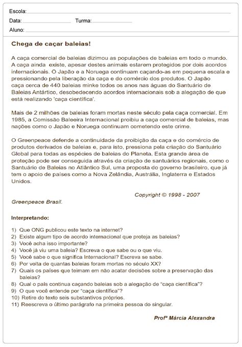 interpretação de texto 6 ano gabarito wood scribd braxin