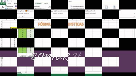 FUNCIONES ESTADISTICAS EN EXCEL YouTube
