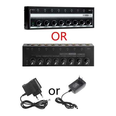 Ultra Compact 8 Channel Headphone Audio Ha800 Stereoamplifier Mixer
