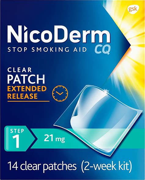 Amazon NicoDerm CQ Step 1 Nicotine Patches To Quit Smoking 21 Mg