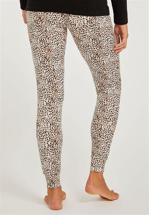 Womens Leopard Print Legging Pj Bottoms Peacocks