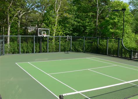 Weston Post Tensioned Concrete Tennis Court - Traditional - Landscape ...