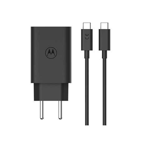 Carregador De Parede Motorola Turbo Power 68w Com Cabo Usb Cusb C Bivolt Preto Artigo