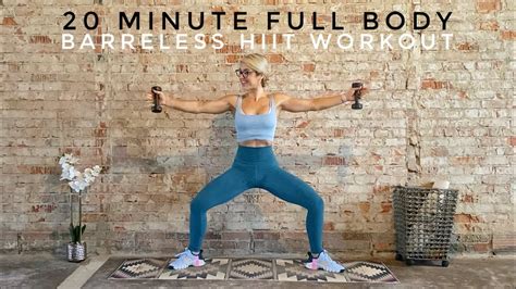 Minute Barreless Full Body Hiit Workout Strength Cardio Youtube