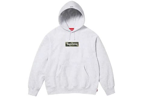 Supreme Box Logo Hooded Sweatshirt Ash Grey Fw23 Instakicksz Ltd