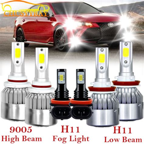 For Toyota Camry 2007 14 6000K 6x LED Headlight Kit Hi Lo Beam Fog