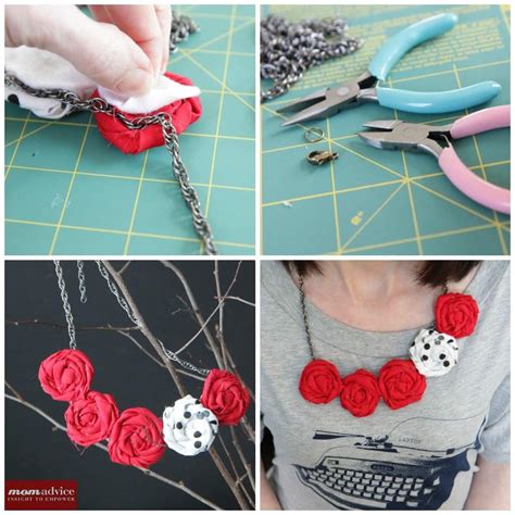 Diy Rosette Bib Necklace Tutorial Valentine’s Day Link Up Party Fun Momadvice