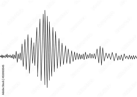 Earthquake Seismogram Or Music Volume Wave Seismograph Vibration Or Magnitude Recording Chart