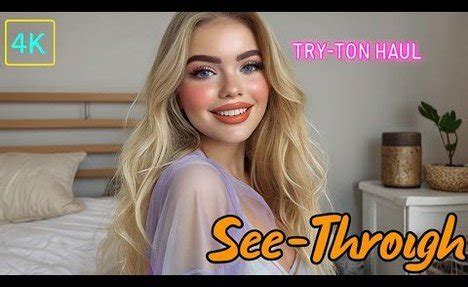 K Transparent Lingerie Micro String Bikini Try On Haul Latest Sheer Outfit Trends