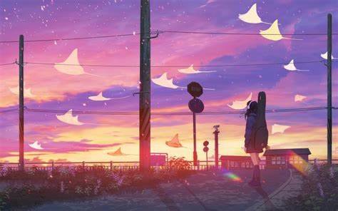 1920x1200 Anime Girl Dreamy Skies 1080P Resolution ,HD 4k Wallpapers ...