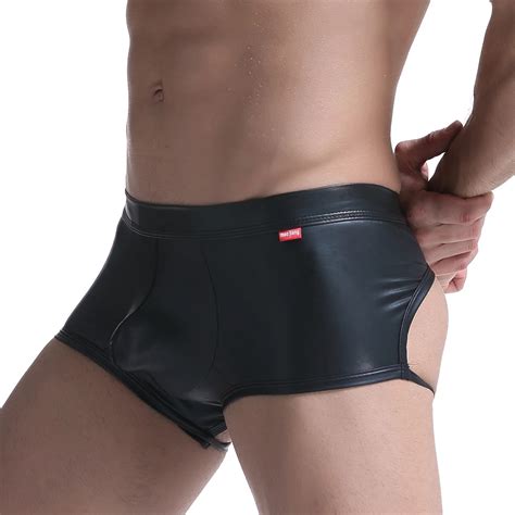 Cuero De La Pu De Los Hombres Ropa Interior Sexy Gay Er Tico Para