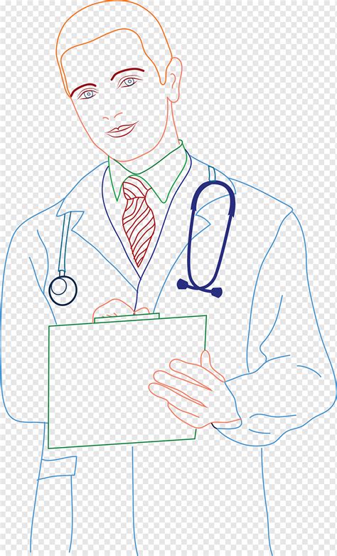 Male Doctor Outline Drawing Png Pngwing