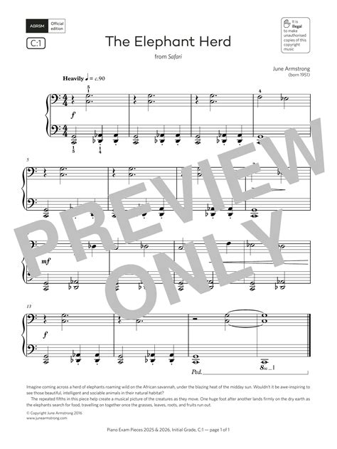 The Elephant Herd Grade Initial List C1 From The ABRSM Piano