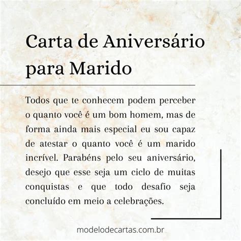 Carta De Anivers Rio Para Marido Modelos De Carta