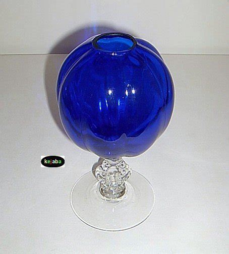 Cambridge Keyhole Ivy Ball Vase Royal Blue 8 1 4