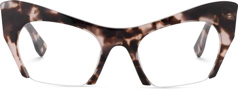 Zeelool Stylish Semi Rimless Cat Eye Glasses For Women Kyle Fp0099 01 Light Tortoise Amazonca