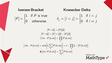 MathType On Twitter The Iverson Bracket Is A Powerful Generalization