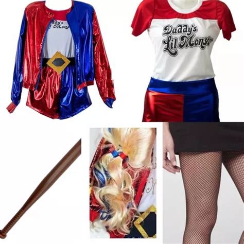 Disfraz Harley Quinn Adulto Completo Halloween Cuotas sin interés