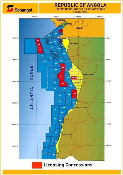 Angola Oil Blocks Map