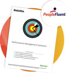 PeopleFluent Capabilities Recognized in Bersin, Deloitte Consulting Performance Management ...