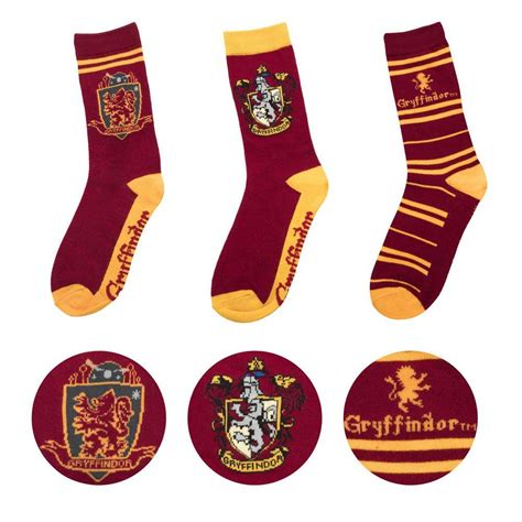 Harry Potter Socks Gryffindor Three Pairs The Shop That Must Not