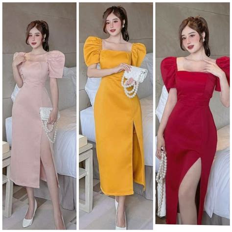 Modern Filipiniana Puff Sleeve Formal Dress Womens Fashion Dresses And Sets Dresses On Carousell