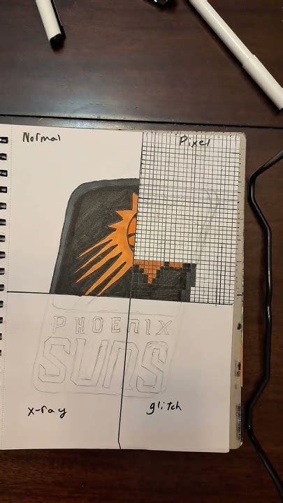 Drawing The Suns Logo In 4 Styles Part 2 Suns Shorts Youtube