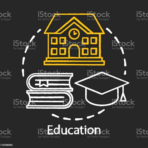 Education Chalk Concept Icon Knowledge Transfer Teaching Learning