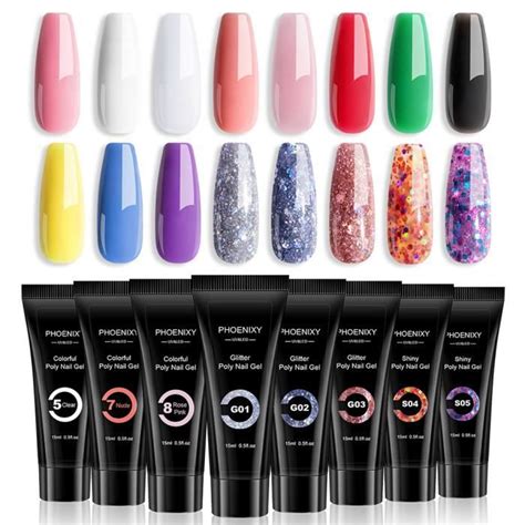 Couleur 16pc Ensemble Kit de vernis à ongles avec lampe LED UV 54W Gel