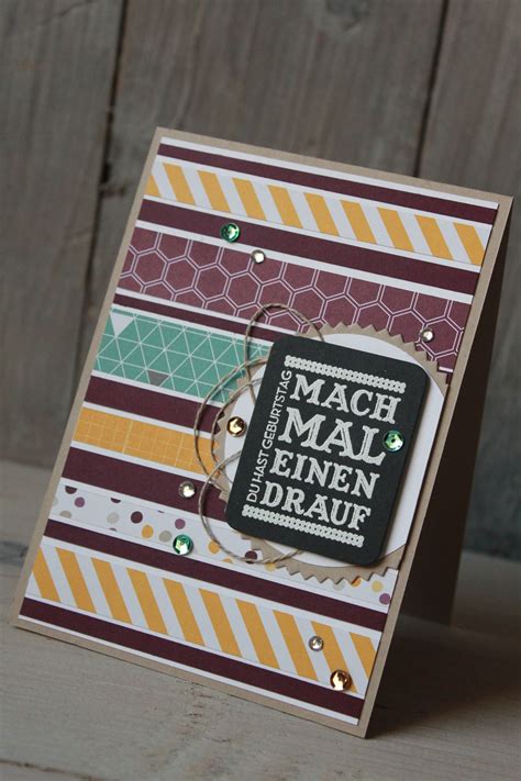 Karte Aus Papierstreifen Resten Basteln Mit Stampin Up Karten