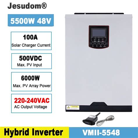 5500w Mppt Solar Hybrid Inverter With Built In 100a 48vdc Solar Charge