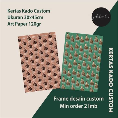 Jual Kertas Kado Custom Shopee Indonesia