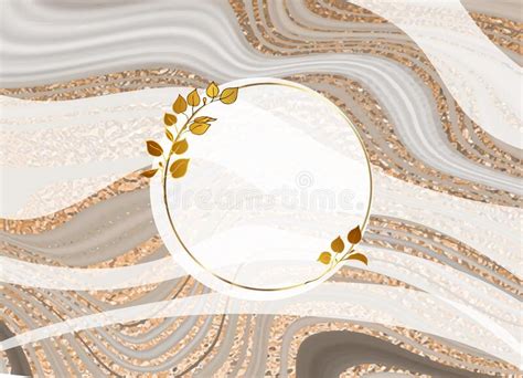 Brown Marble With Gold Vector Background Luxury Template Design For