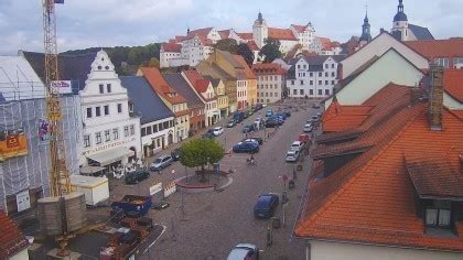 Colditz Sophienplatz Marktplatz Sophienschule Schloss Germany