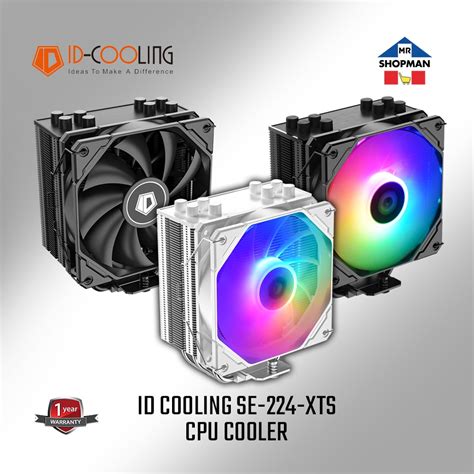 Id Cooling Se 224 Xts Cpu Cooler Black Mini White Heatsink Fan Se224xts Idcooling Shopee